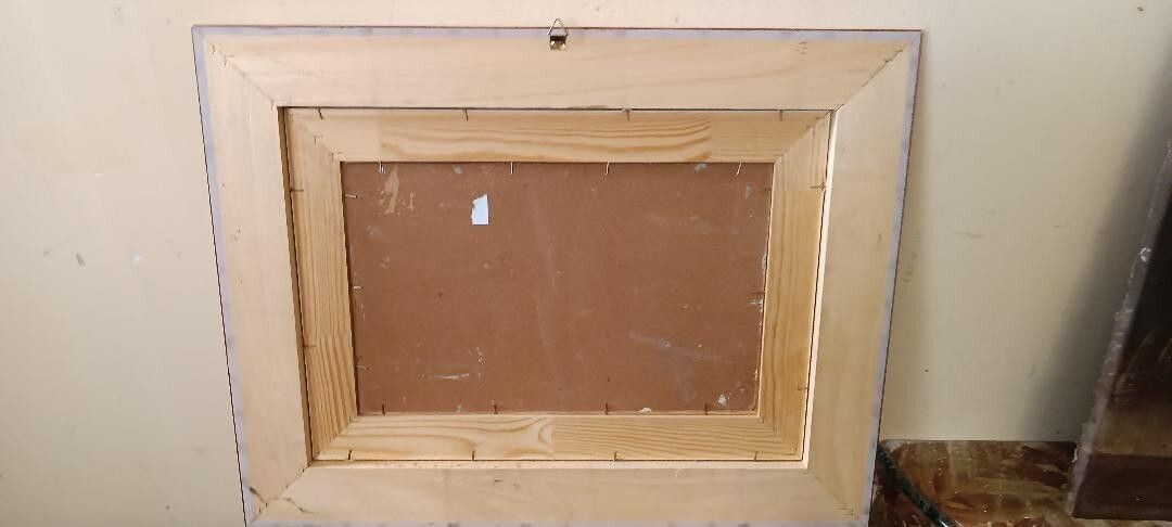 photo furniture Oil Painting On Cardboard, Dated, Unsigned, Late 19th Century, Italian School