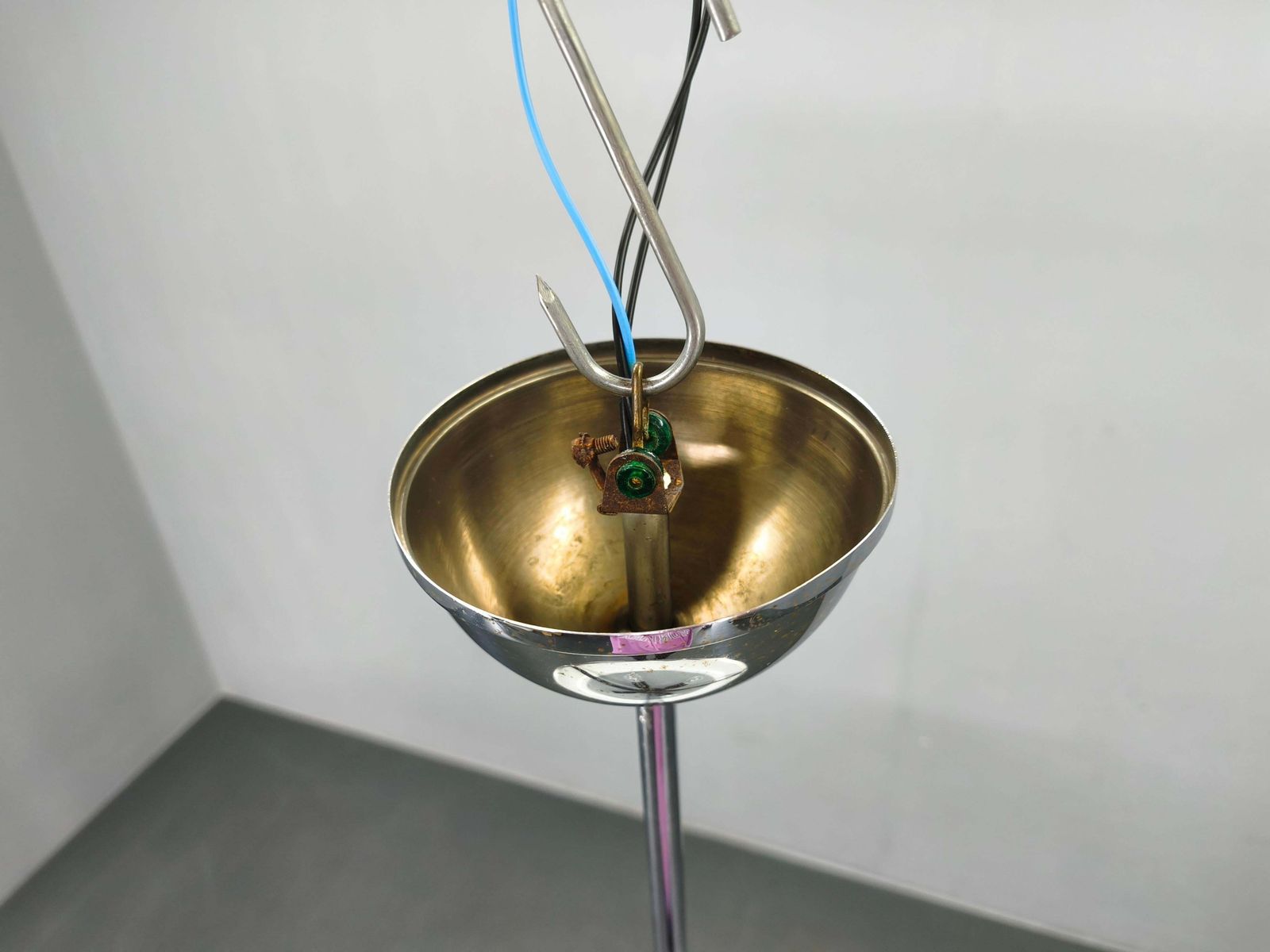 Bauhaus Ufo Chandelier By Josef Hurka For Napako, 1930s photo vintage