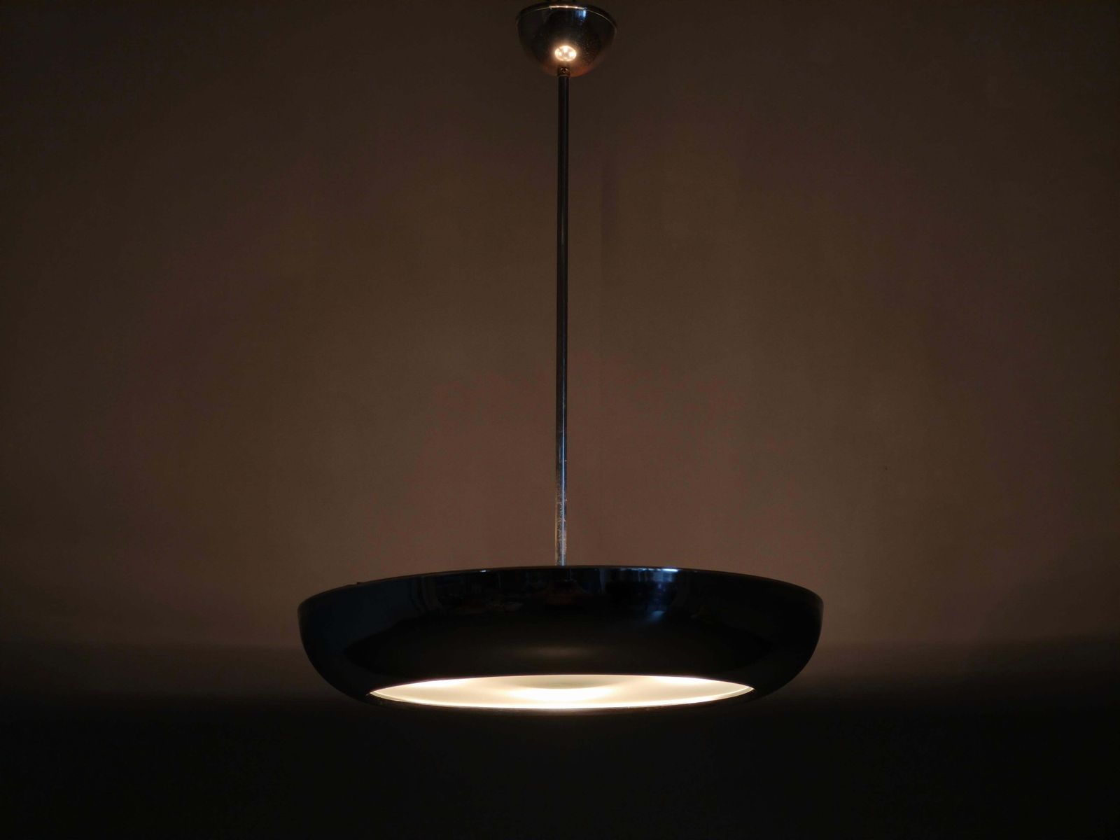 Lighting Bauhaus Ufo Chandelier By Josef Hurka For Napako, 1930s photo