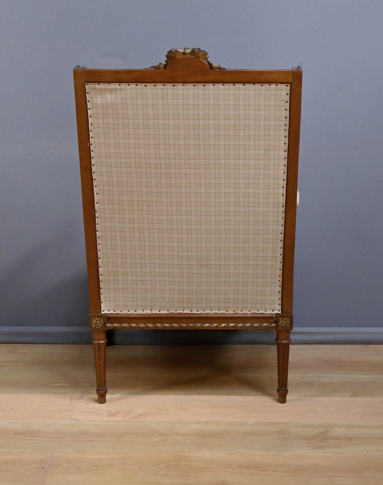photo buy Bergère Armchair With Walnut Ears, Louis XVI Style – Late 19th Century