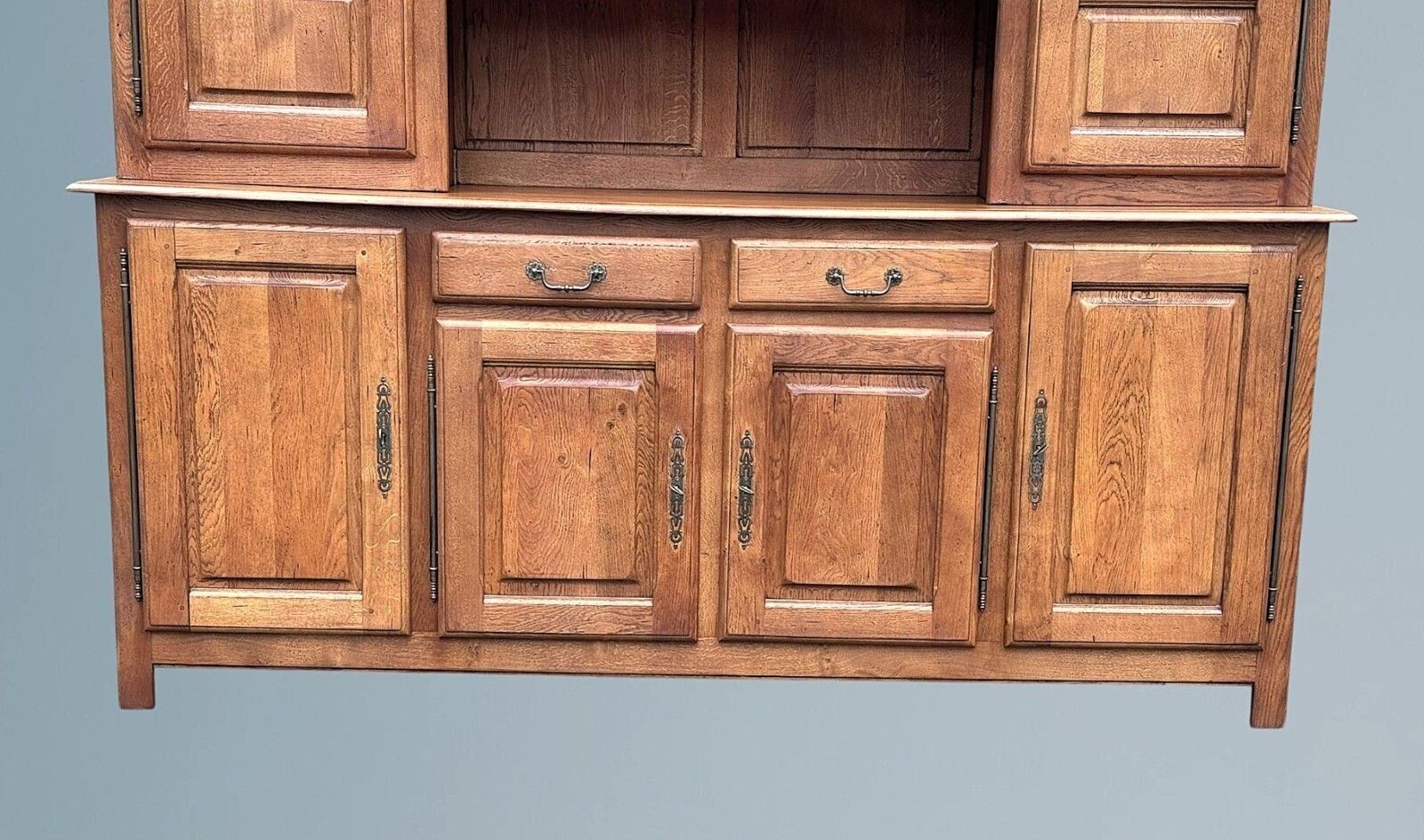 Large Oak Kitchen Dresser / Oak Bookcase / Oak House Keepers Cupboard photo Furniture