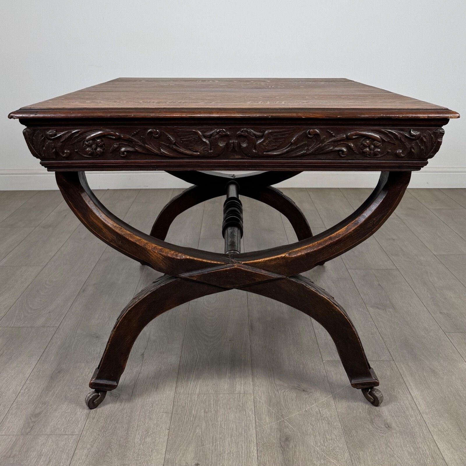 Antique 19th Century Victorian Carved Oak Centre Table photo for sale