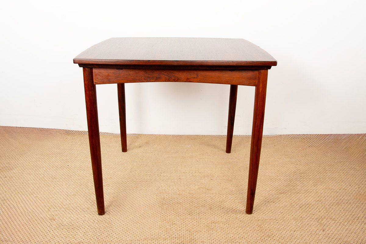 Table danoise extensible et réversible pour jeux ou repas en palissandre et feutre, par Carlo Jensen pour Hundevad & Co, 1960. photo furniture