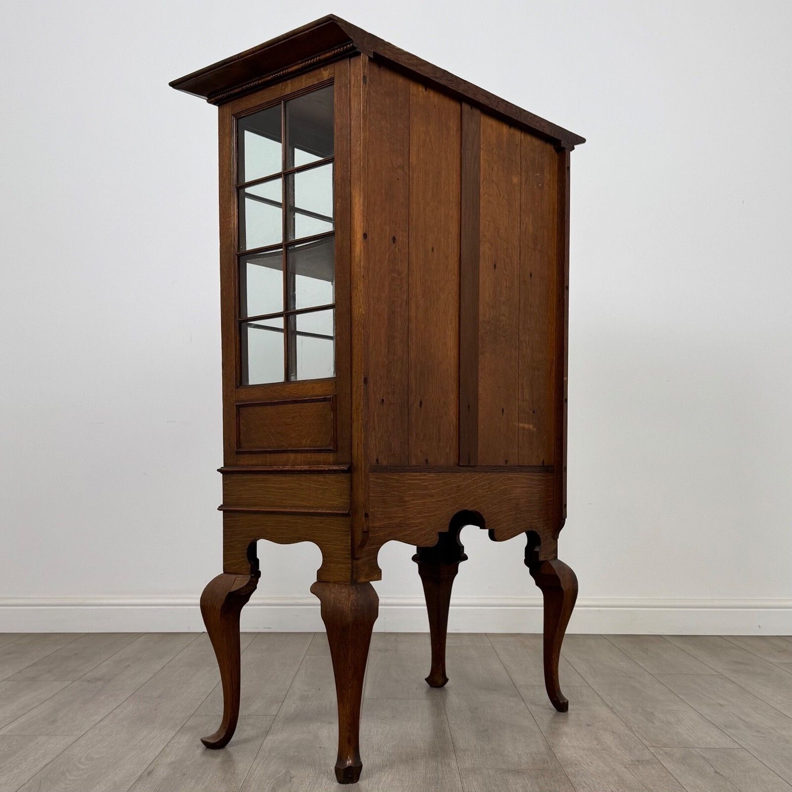 Antique 20th Century Good Quality Display Cabinet In Oak photo 685.0