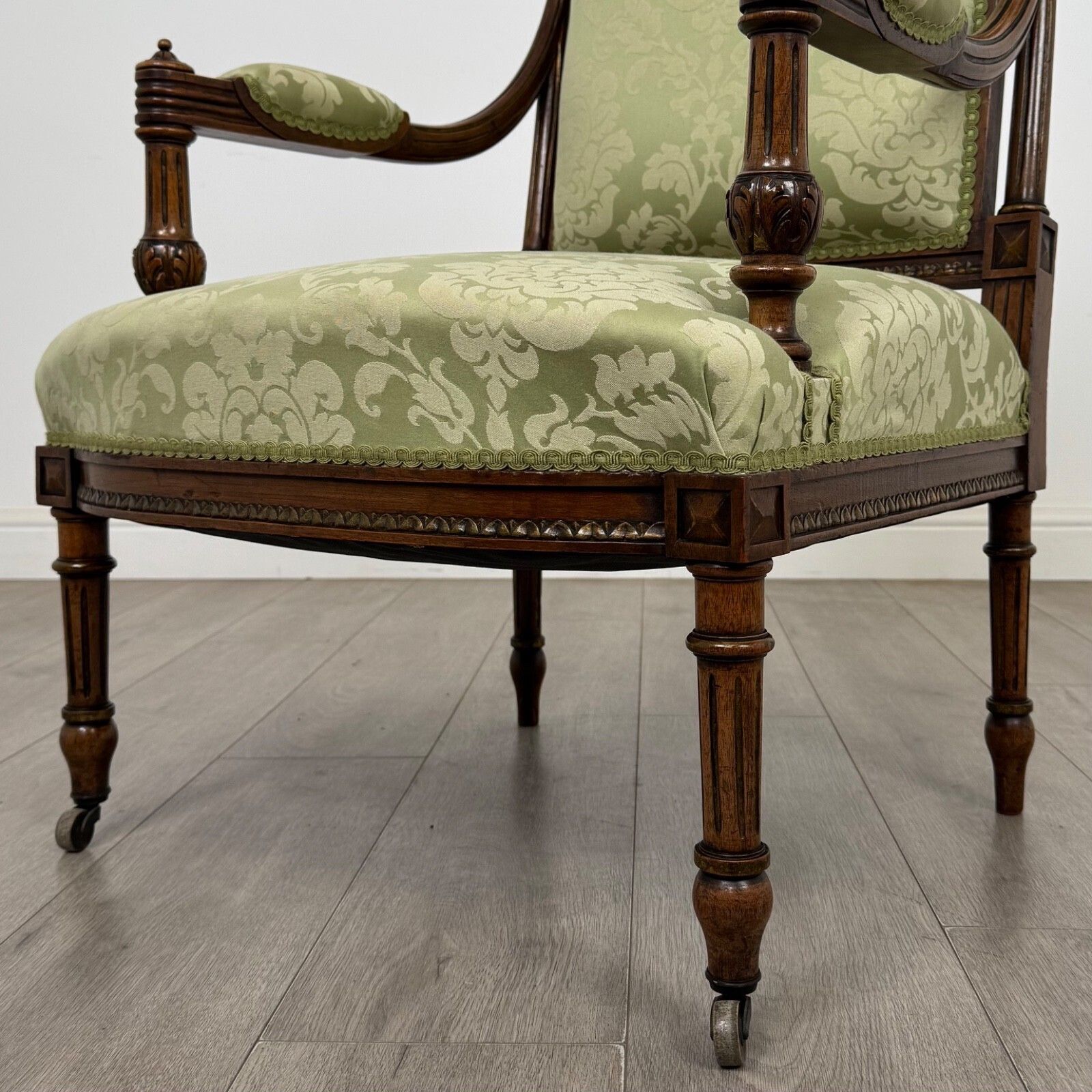 Furniture Antique 19th Century French Open Armchair In Walnut photo