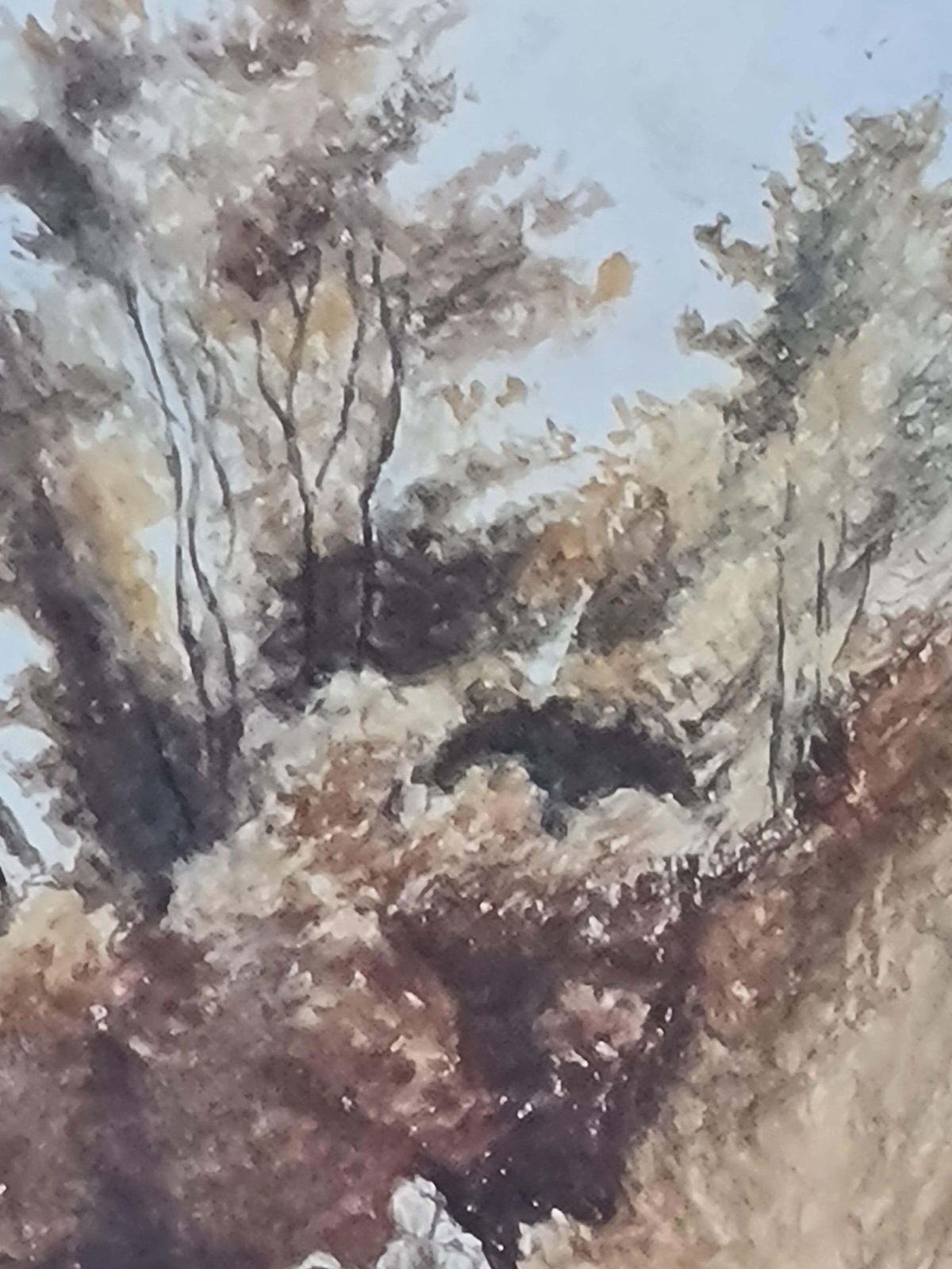 Rural Landscape Watercolour, French School, Mid 19th Century, Framed, 1840s photo 516.0