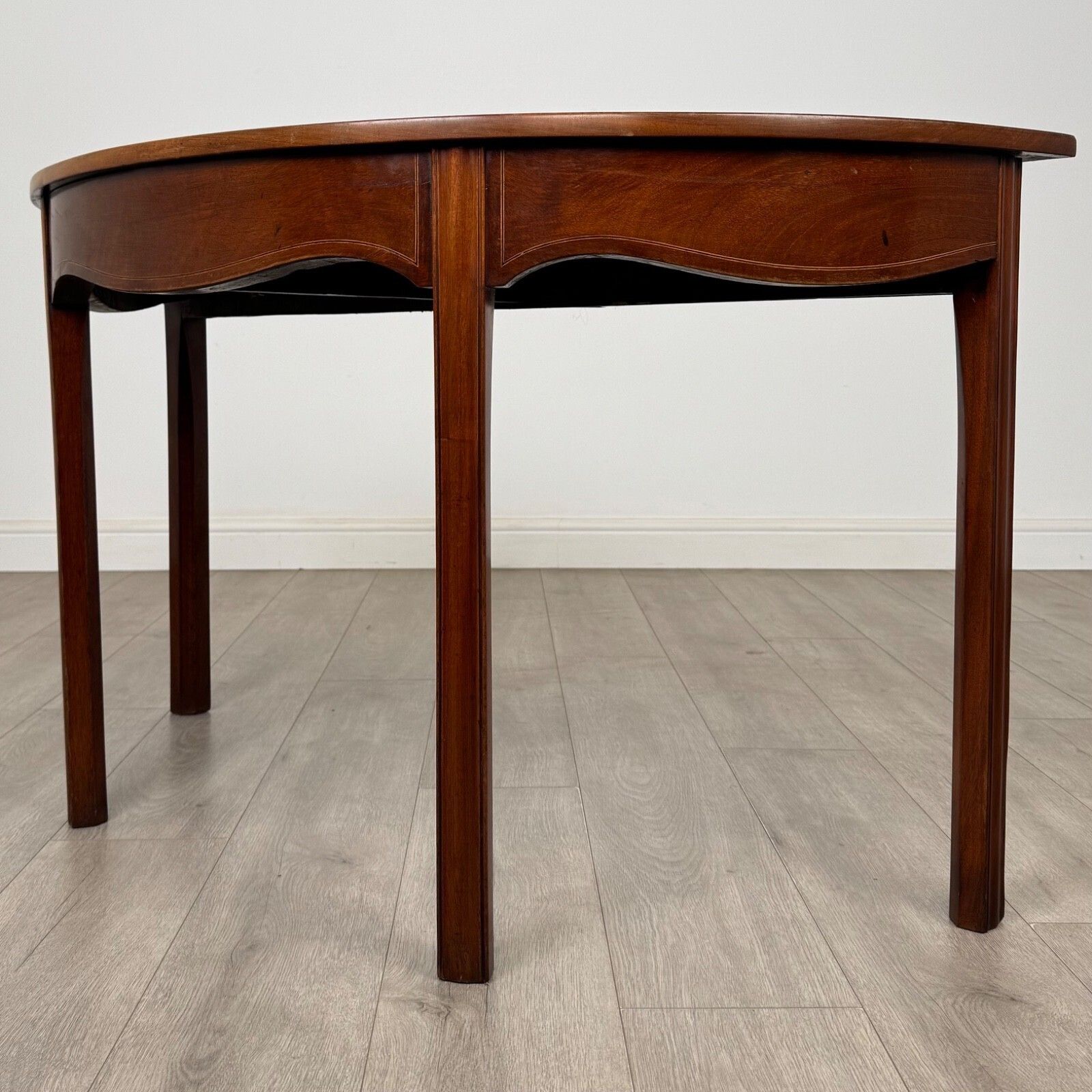 Antique 18th Century Georgian Demi Lune Side Table In Mahogany photo furniture