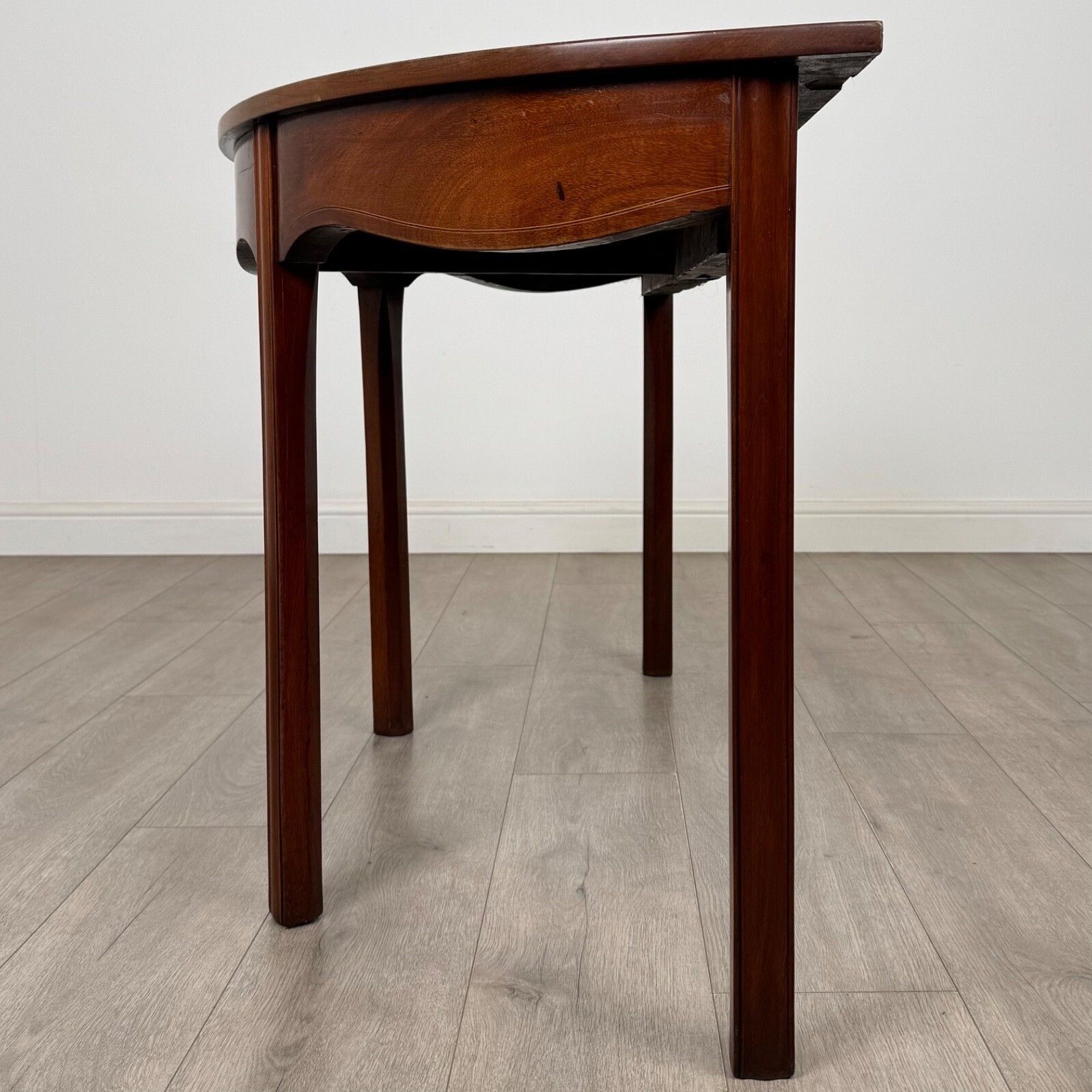 Antique 18th Century Georgian Demi Lune Side Table In Mahogany photo for sale
