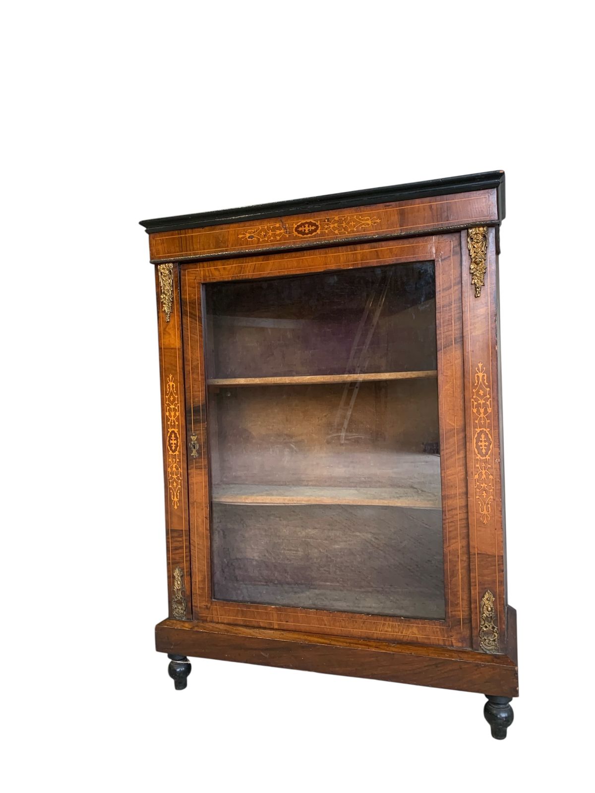 Antique Walnut 19th C Pier Cabinet photo 455.0