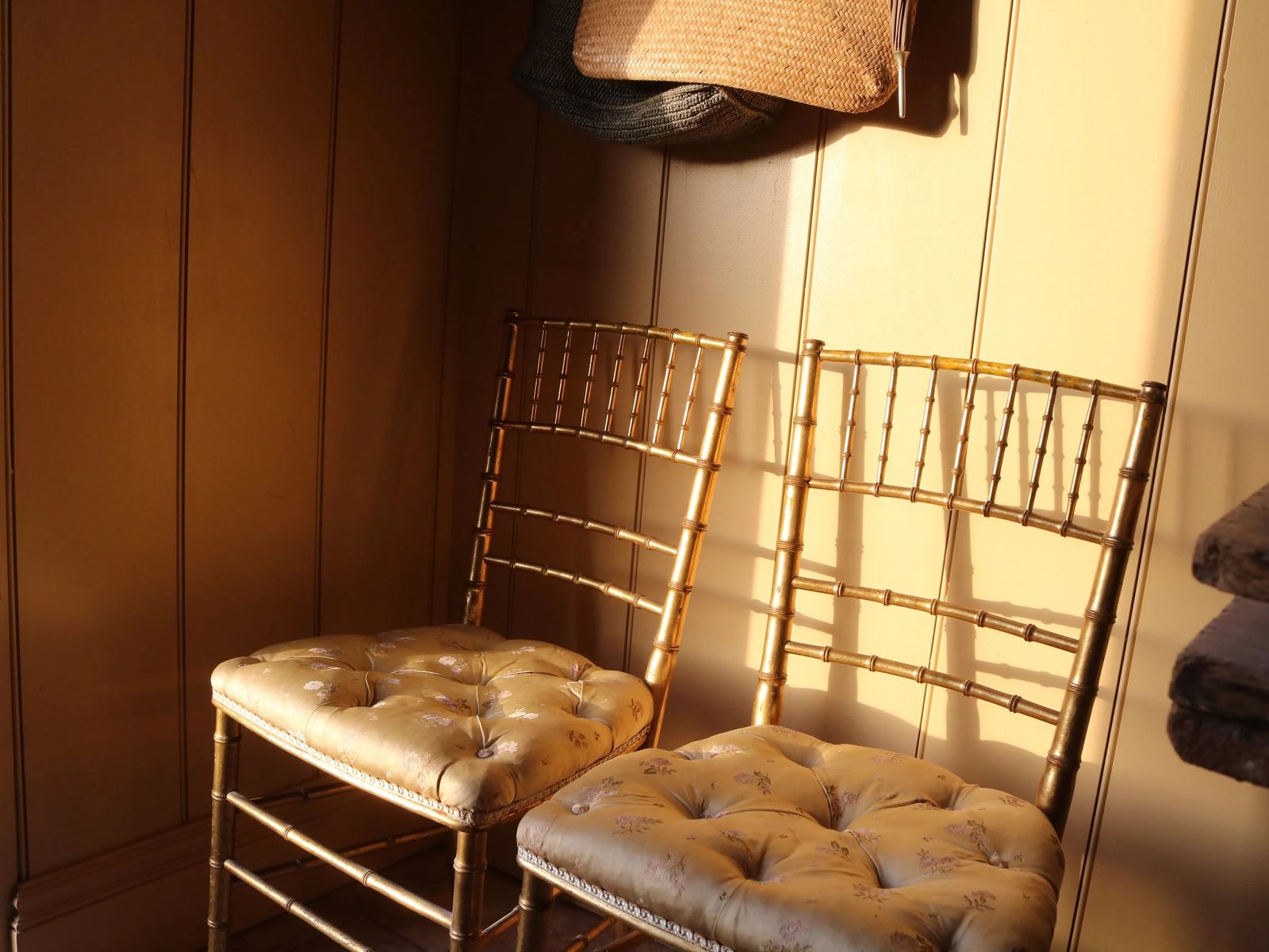 Napoleon III French Faux Bamboo Accent Chairs — Antique Pair
