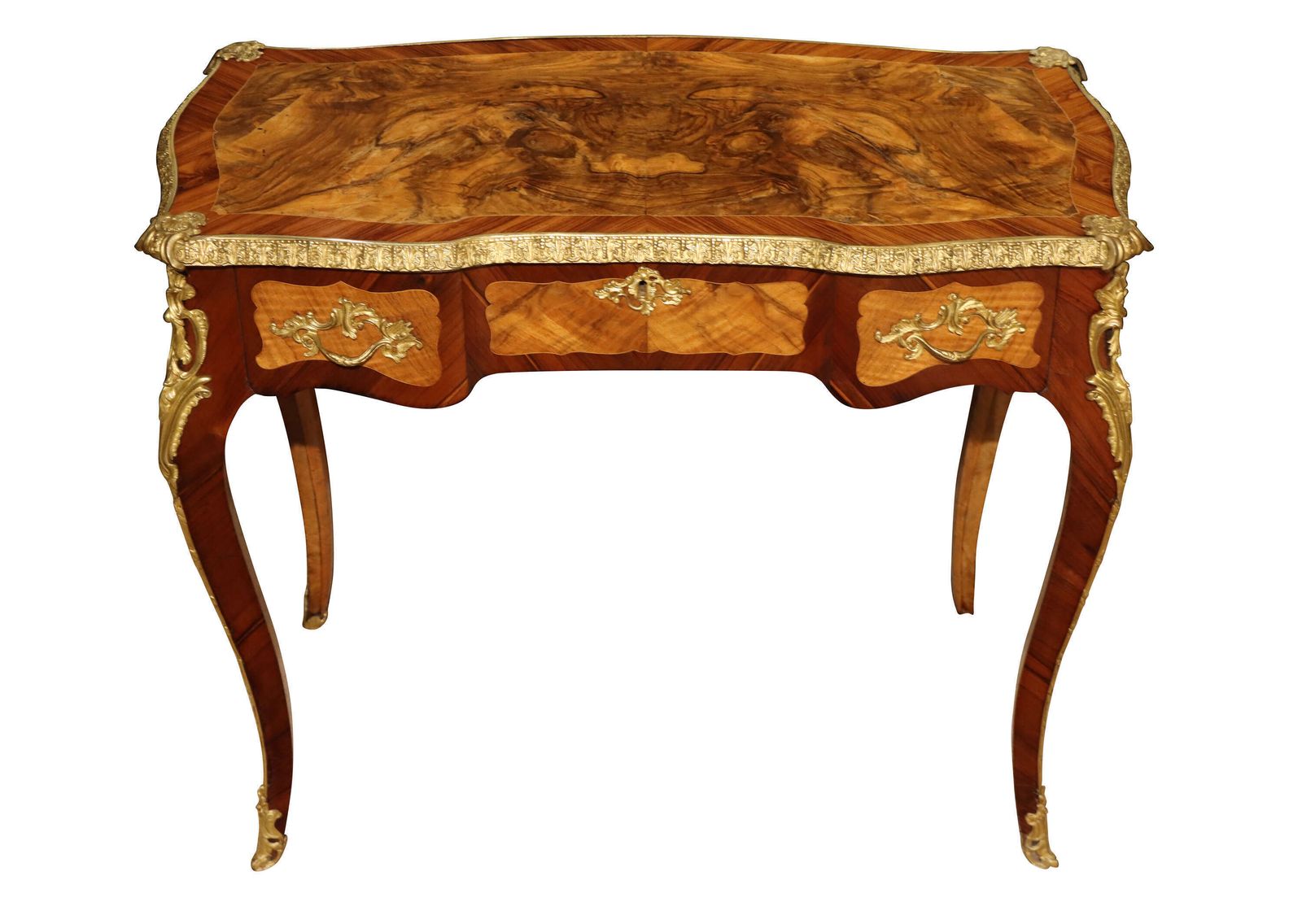 Fine Louis XVI Style Ormolu Mounted Kingwood & Tulipwood Veneered Side Table, Circa 1880 photo furniture