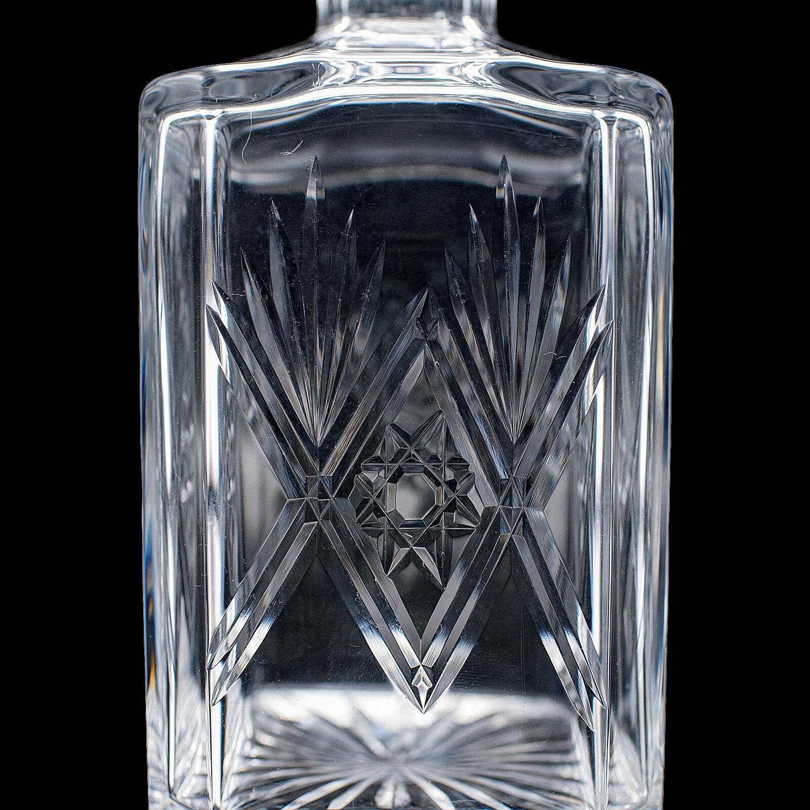 photo for sale Vintage Scotch Decanter, English, Cut Glass, Whiskey, Barware, Bottle, C.1970