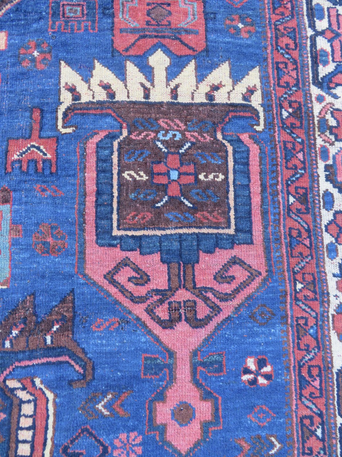 Collectors Early Antique Tribal Rug. 145cm X 120cm. photo for sale