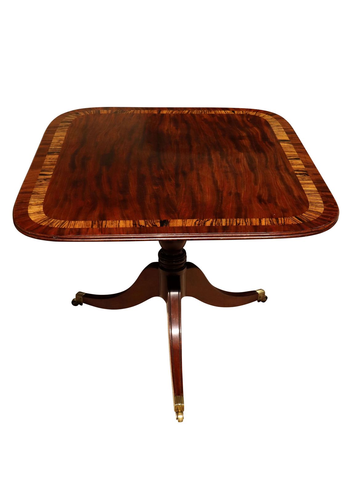 Fine Regency Mahogany Tilt Top Breakfast Table With Crossbanded Border photo furniture