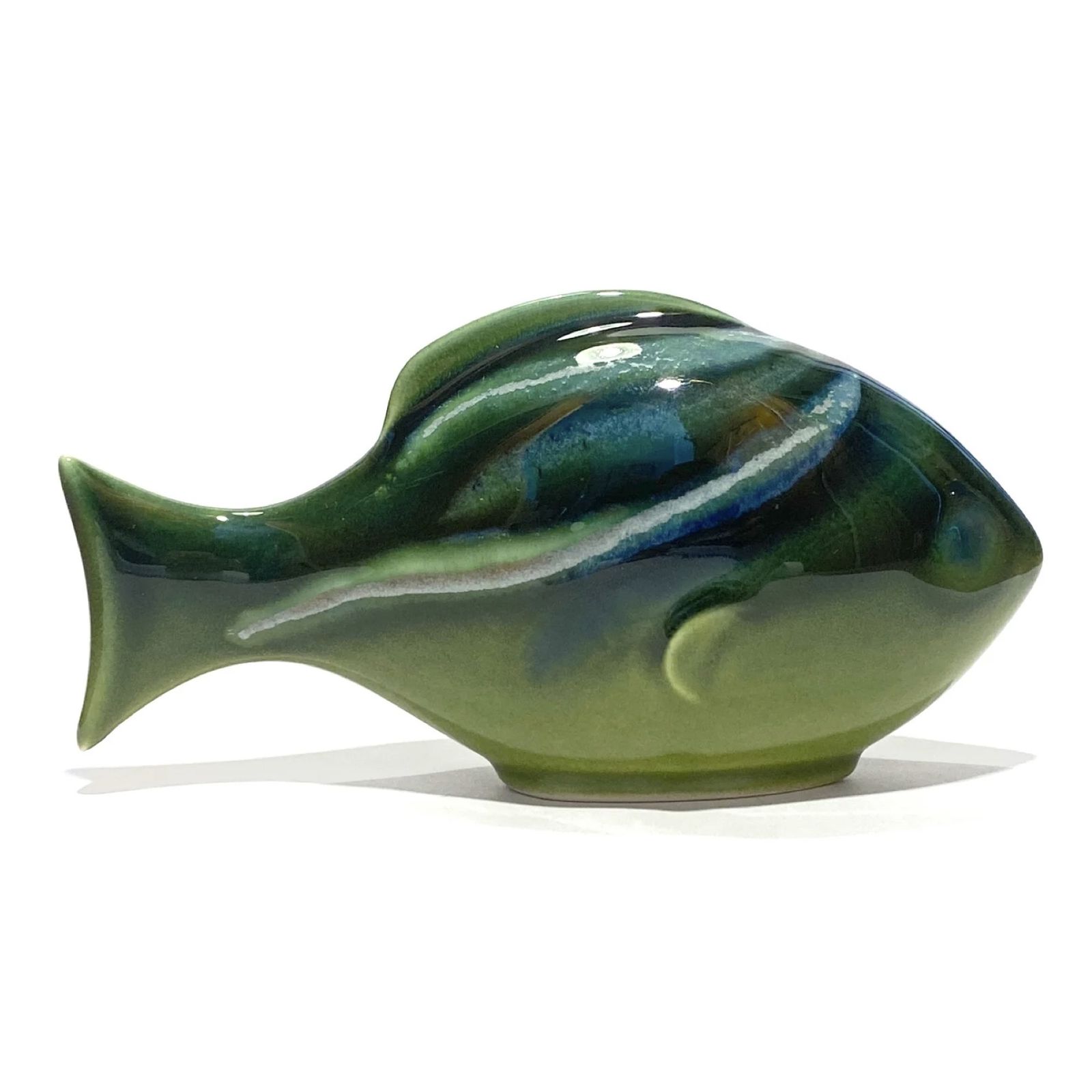 Poole Pottery Fish Ornament In Maya Glaze, English Pottery Sculpture photo 50.0