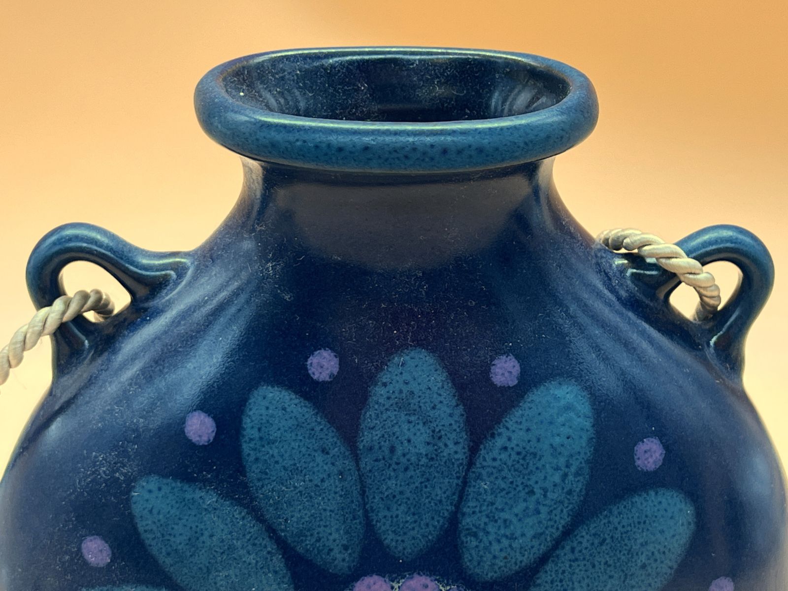 Mcm Porta Celi, Spain Pottery Blue And Purple Wall Pocket / Vase. photo Home Decor