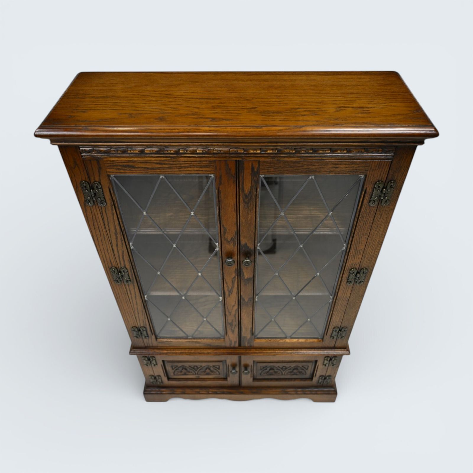 Furniture Old Charm Vintage Display Cabinet 2 Shelves Light Oak Free Uk Delivery photo