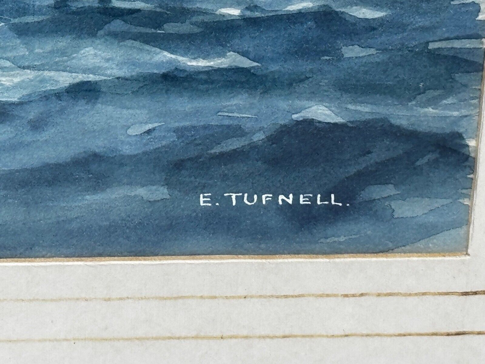 Marine  Wwii Naval Battle Painting – Sinking Of Battleship Yamato, April 1945 | Eric Tufnell 1963 Watercolour With Provenance photo vinterior
