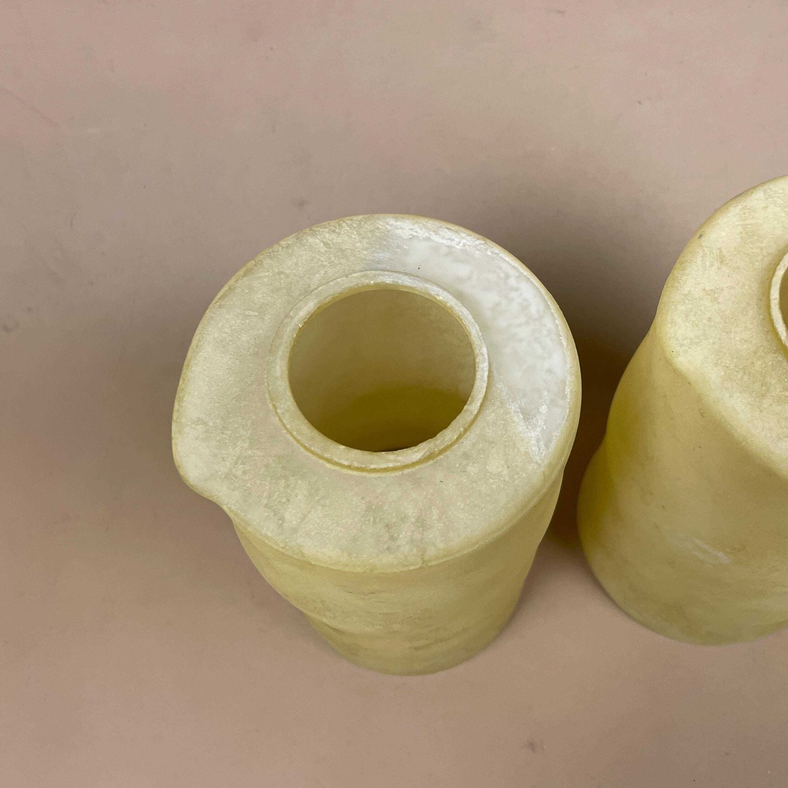 Pair Of Glass French Lamp Shade Cylinder Pendant Lampshade Tiffany Lightshade Light Cream Pendant Art Deco Marbled Pattern Patterned 2 photo 119.0