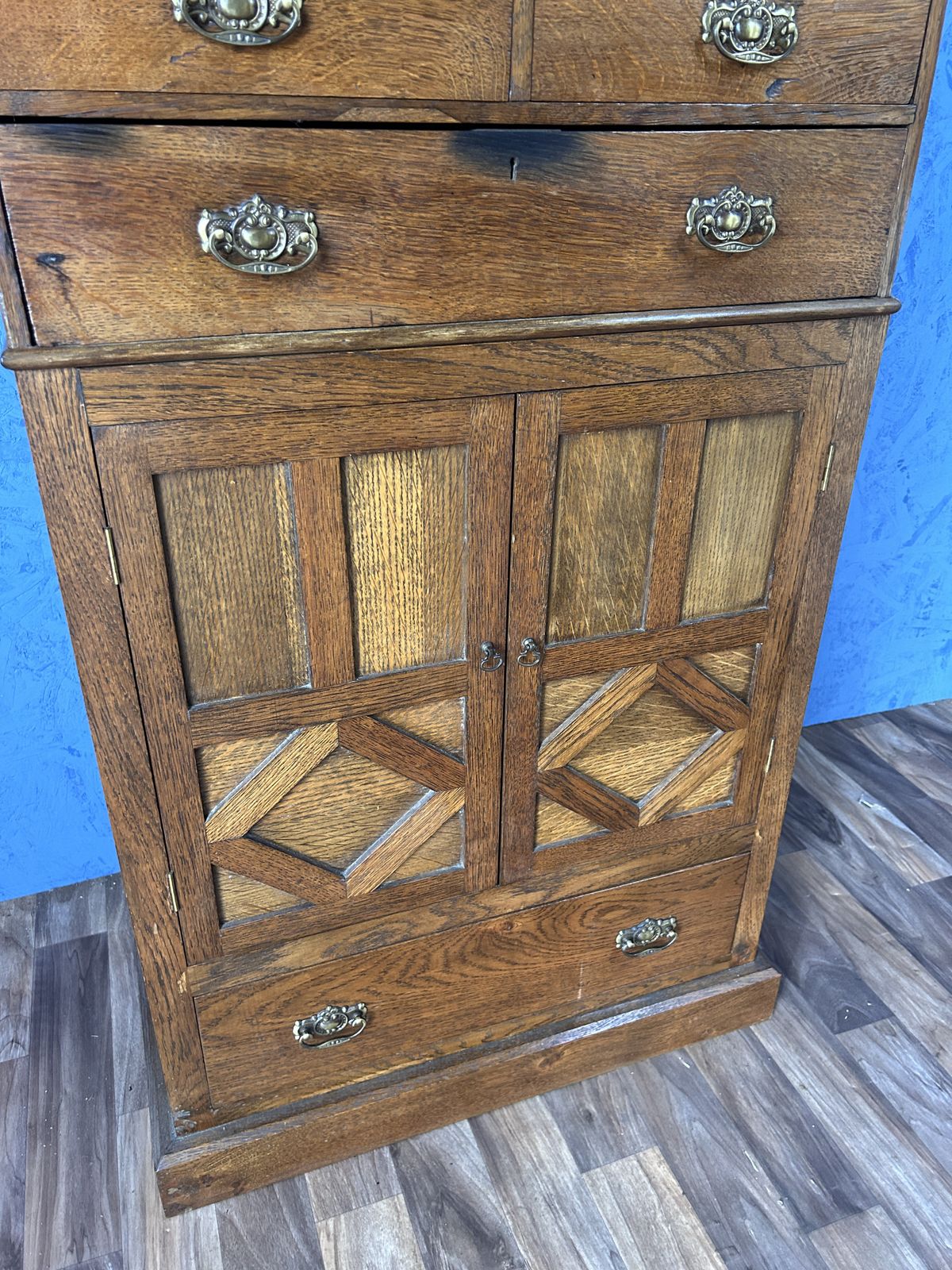 An Early 20th Century Oak Dentist Dental Cabinet Cupboard Antique Arts & Crafts photo Furniture