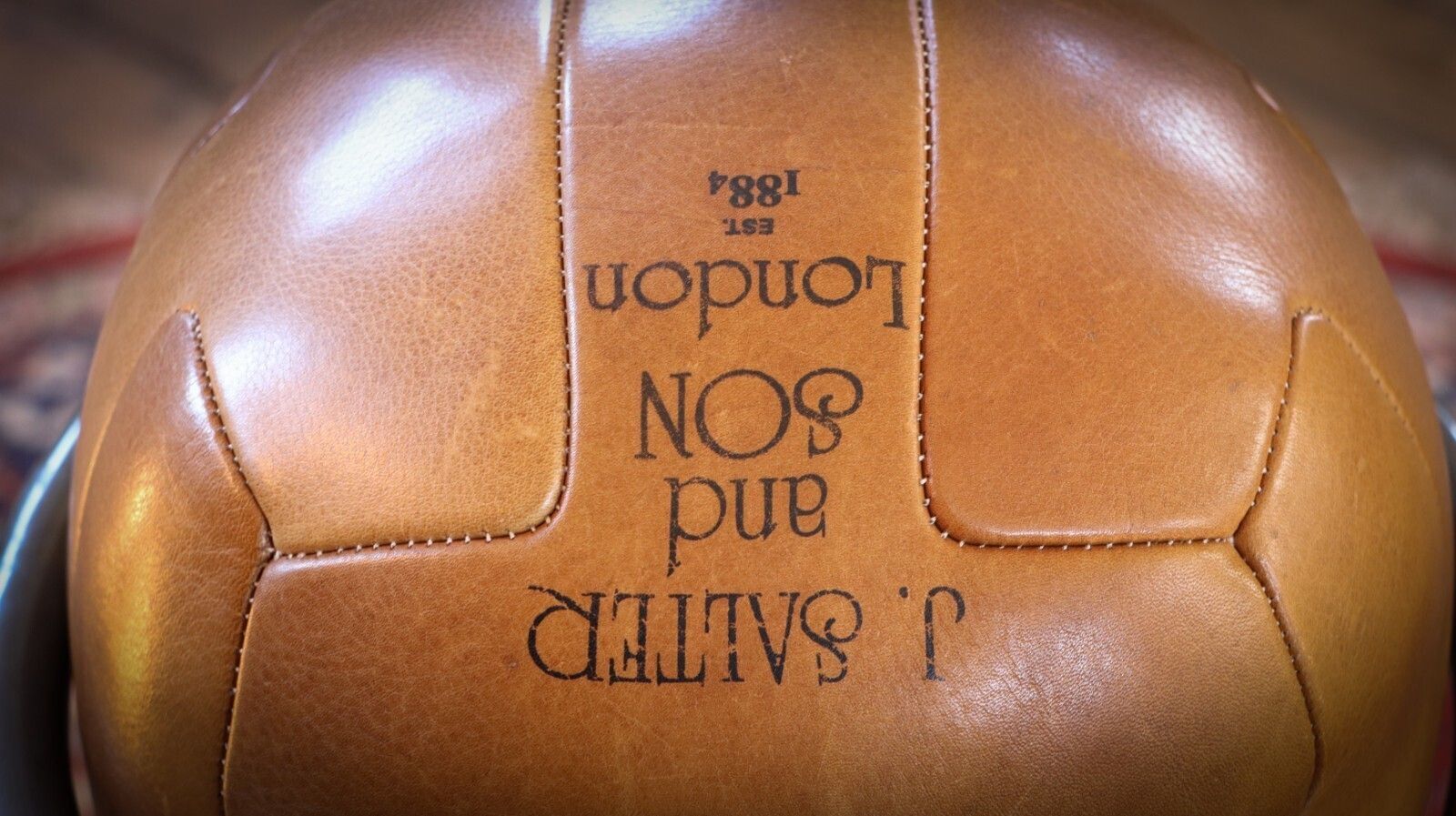 photo buy Rare Timothy Oulton Barball Stool Summer Of Sports Range Leather Football Seat