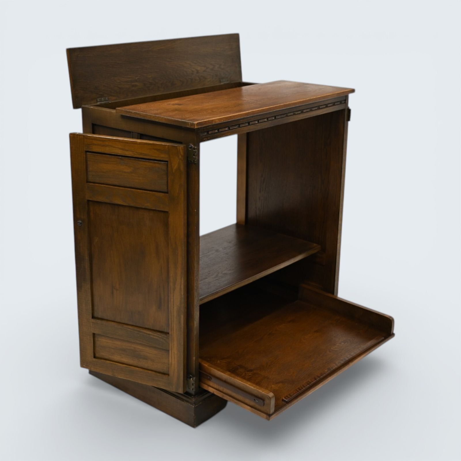photo vintage Old Charm Oak Tv Video Cabinet Light Oak Gold Diamond Free Uk Delivery*