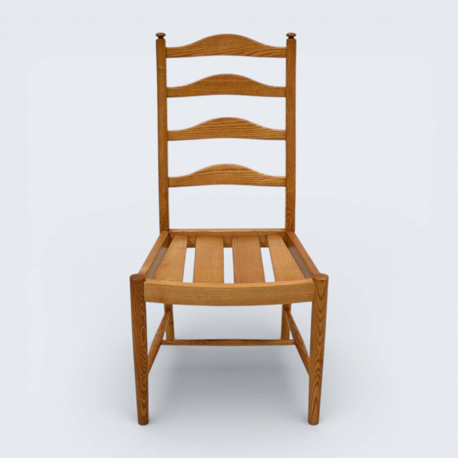 Ercol Set Of 4 Dining Chairs Light Finish Ladderback 1970s Free Uk Delivery* photo for sale