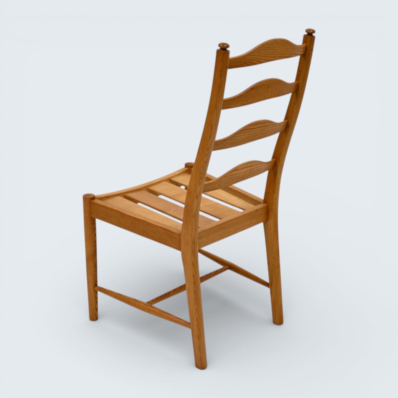 Ercol Set Of 4 Dining Chairs Light Finish Ladderback 1970s Free Uk Delivery* photo vinterior