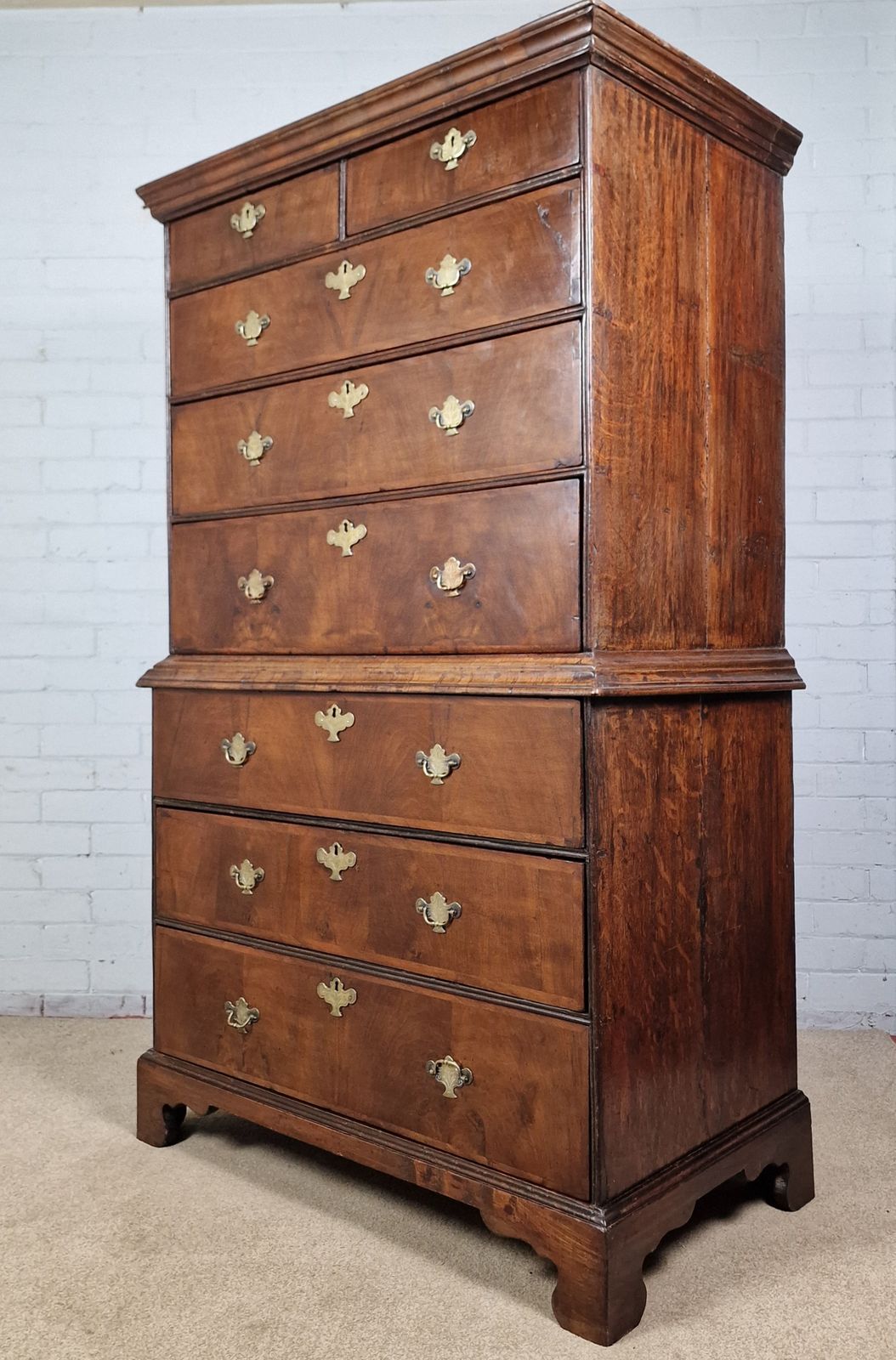 Georgian Secretaire Chest On Chest   Circa 1720. photo furniture
