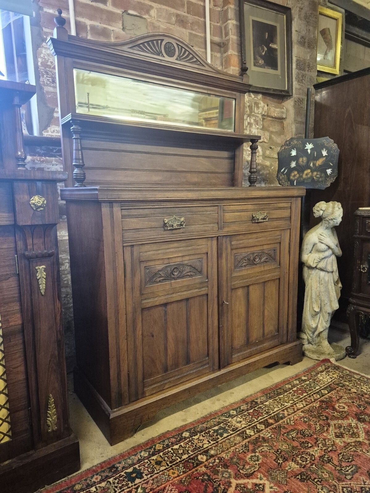 A Boho Character Victorian/Edwardian Mirror Back Mahogany Chiffonier Sideboard photo buy