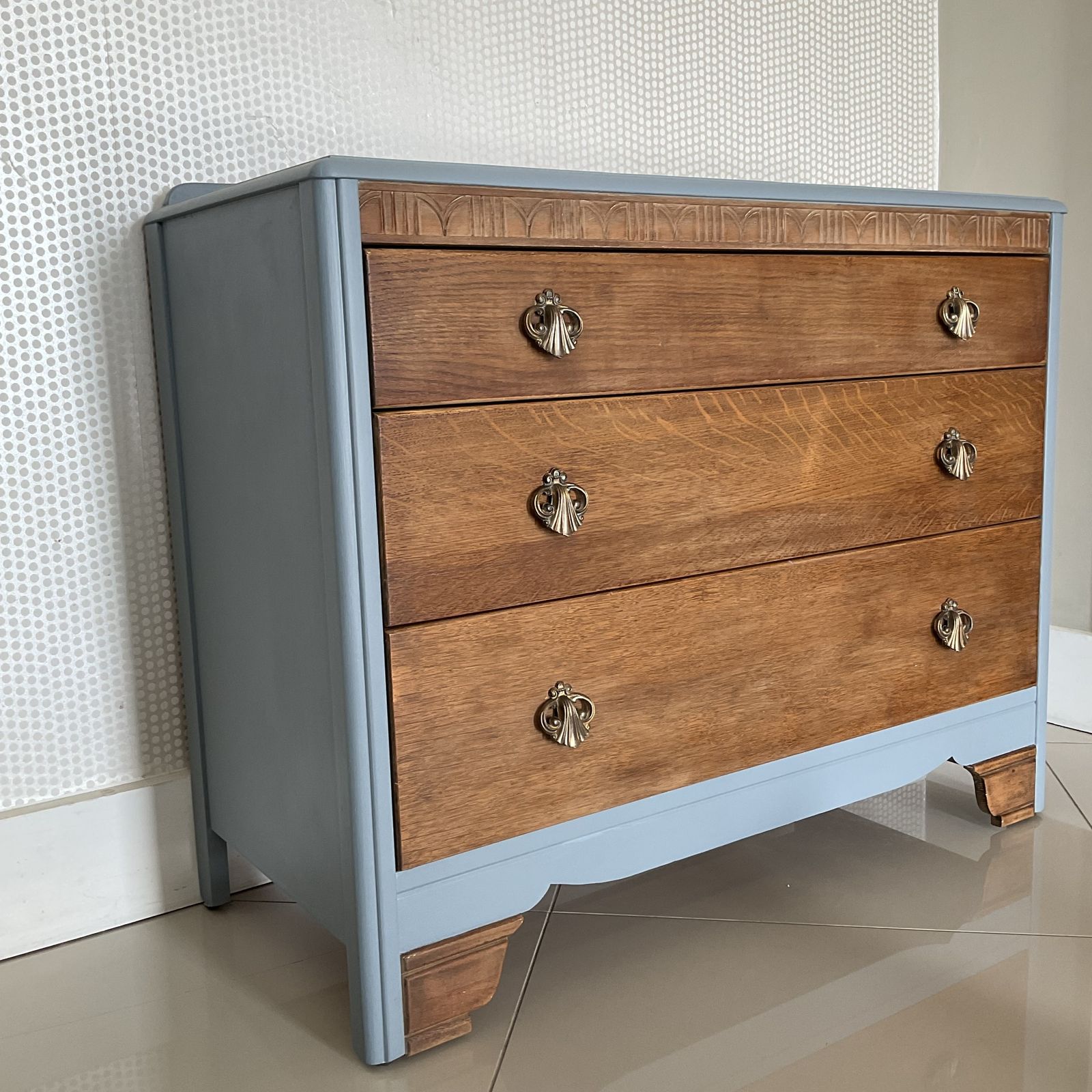Harris Lebus Mcm Vintage 3 Drawer Chest Of Drawers