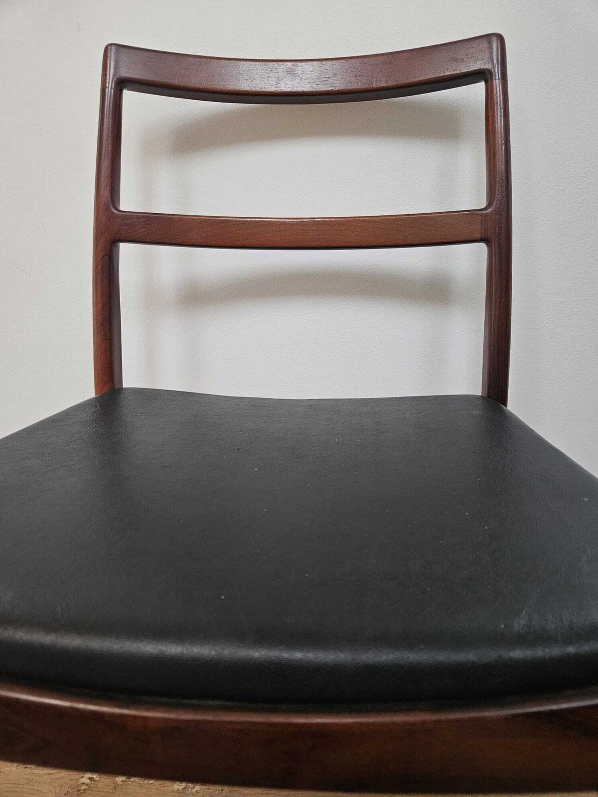 Set Of 4 Solid Rosewood Dining Chairs, Mid Century Scandinavian Style, 1960s photo for sale
