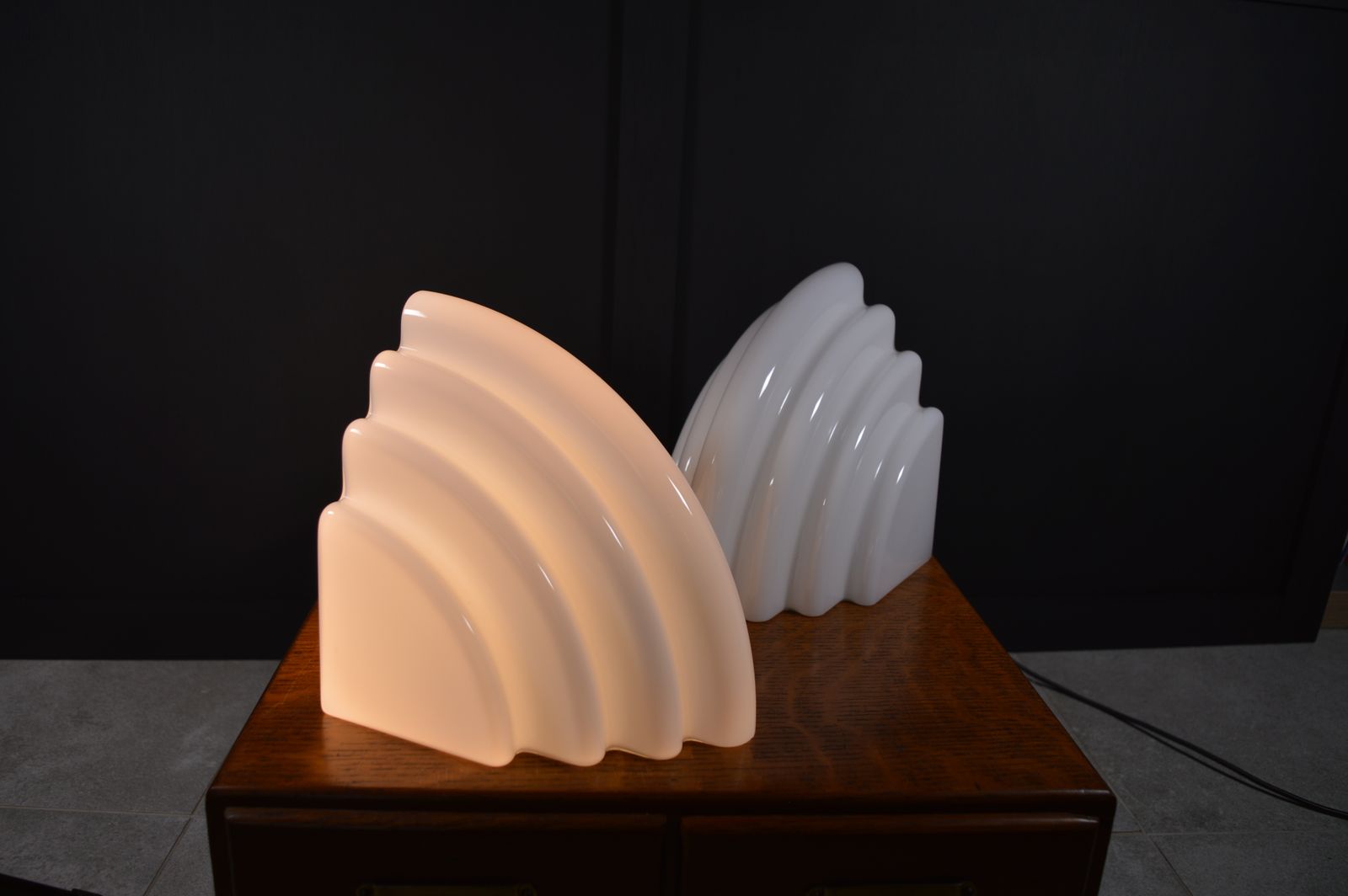 photo furniture Pair Of Art Deco Revival Kai Wall Lamps By Kazuhide Takaham