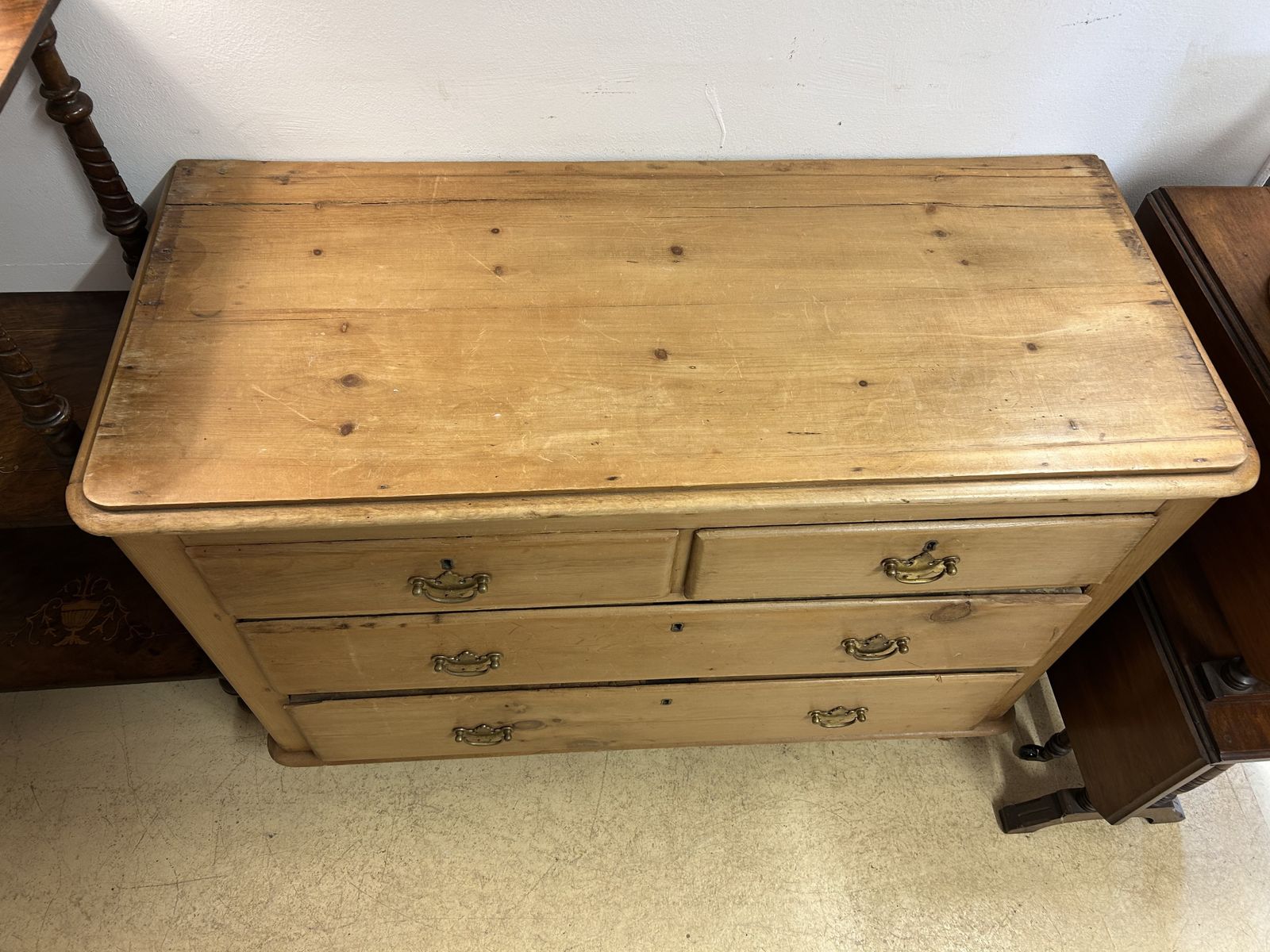 Victorian Pine Chest Of Drawers photo vintage