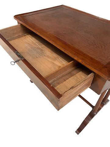 Antique Victorian Mahogany 19th C Small Writing Desk photo Furniture