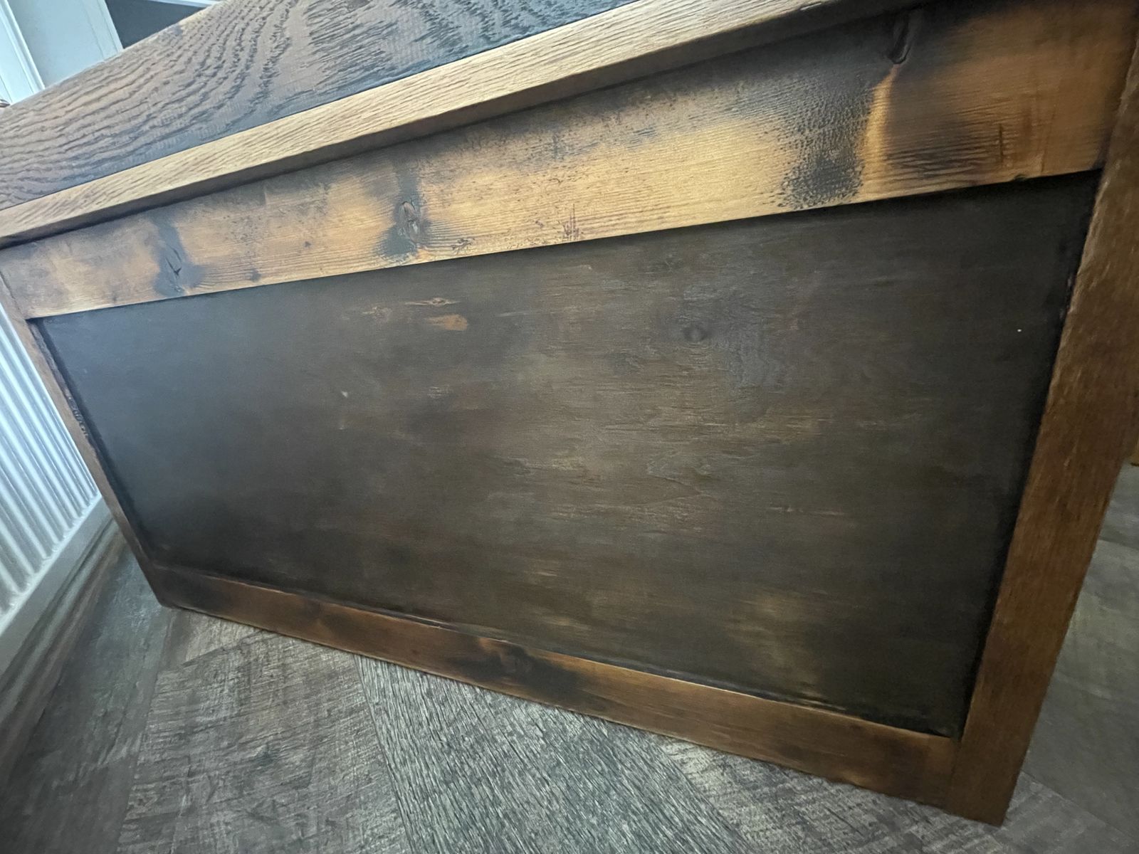photo furniture Vintage Solid Oak 2 Drawers Of Chest Of Drawers With Brass Handles