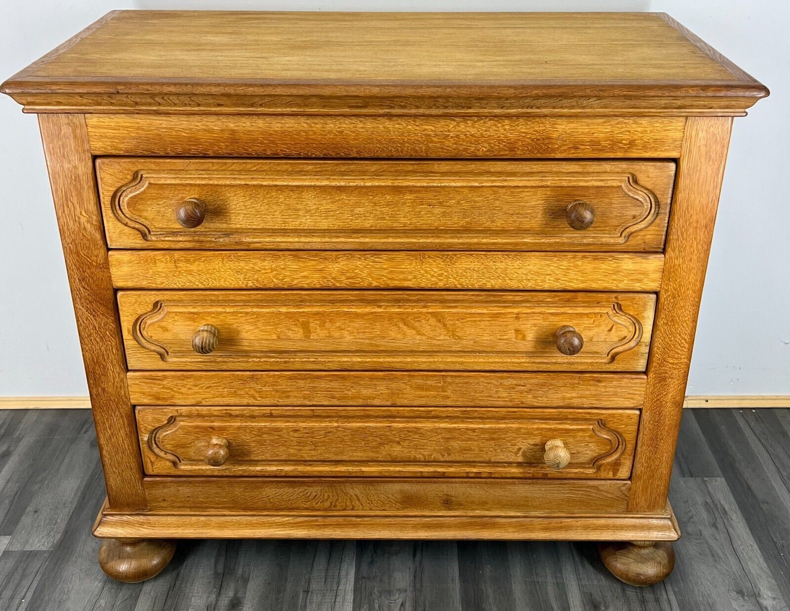 Chest Of Drawers Vintage French Style 3 Drawer Sideboard Carved Cabinet Lot 2058.