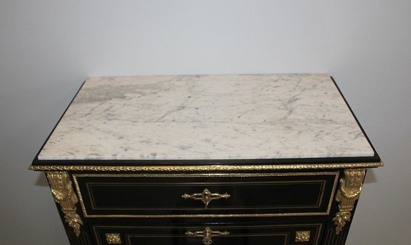 Napoleon III Secretary In Blackened Wood 19th photo furniture
