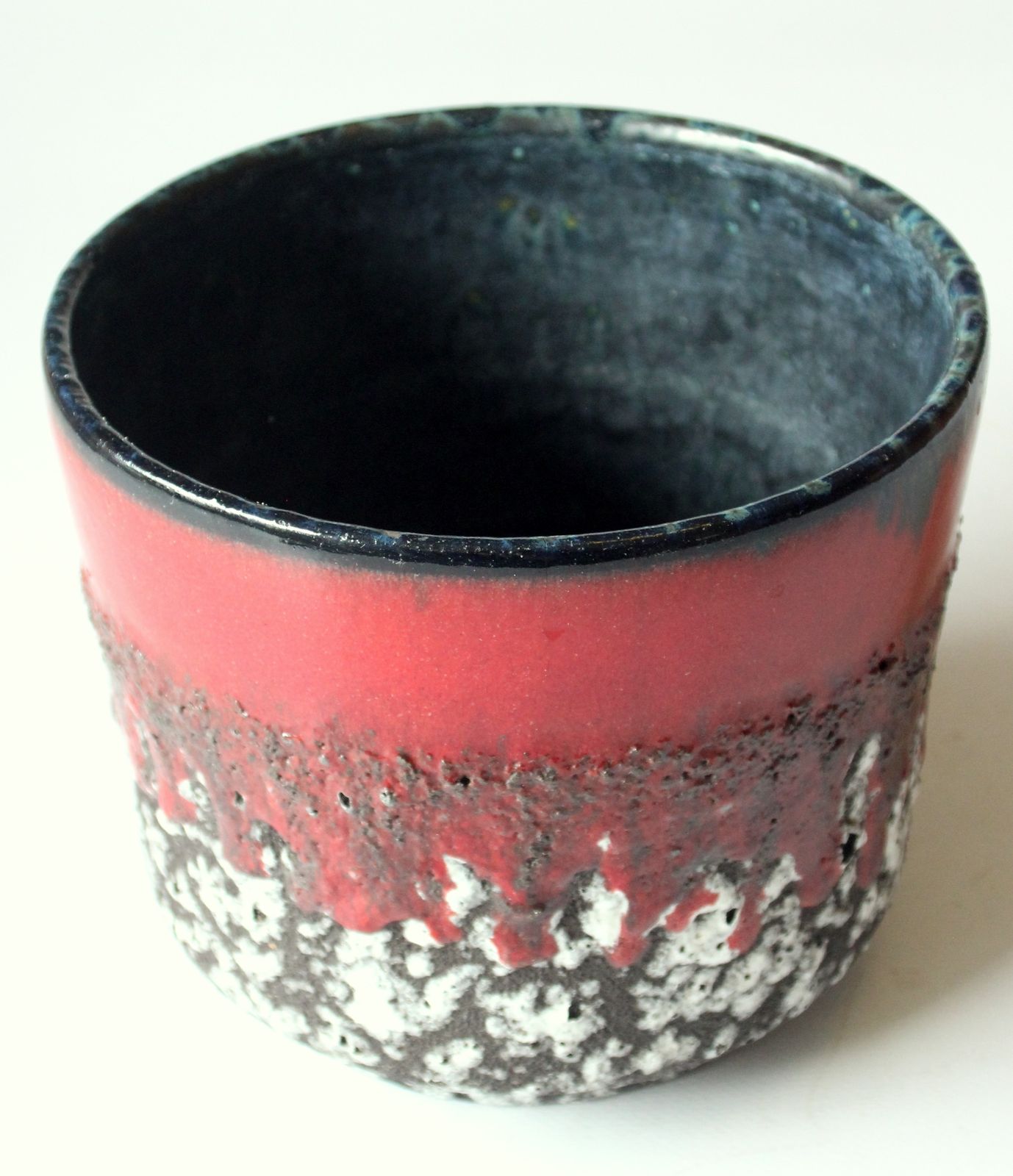 Vintage Fat Lava Style German Ceramic Plant Pot  From The 70s photo for sale