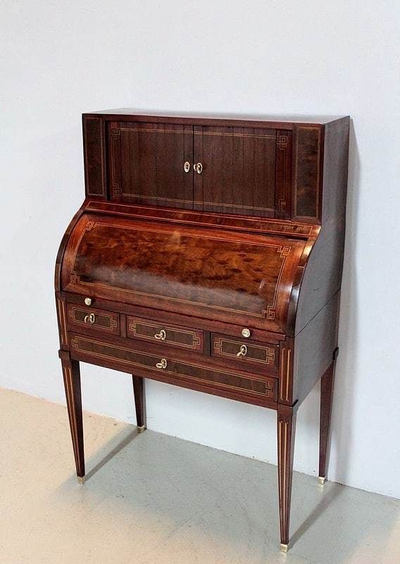 Office Cylinder Louis XVI Mahogany 18th