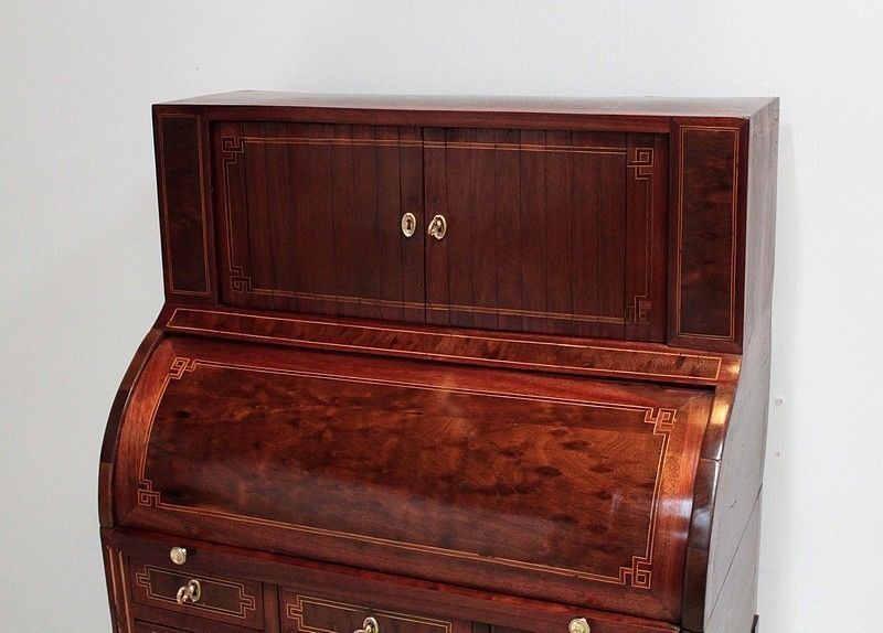 Office Cylinder Louis XVI Mahogany 18th photo furniture