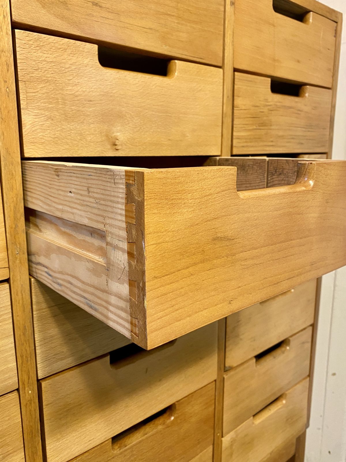 850.0 Vintage Mid Century School Storage Chest Of Drawers. Esavian Esa Style. photo