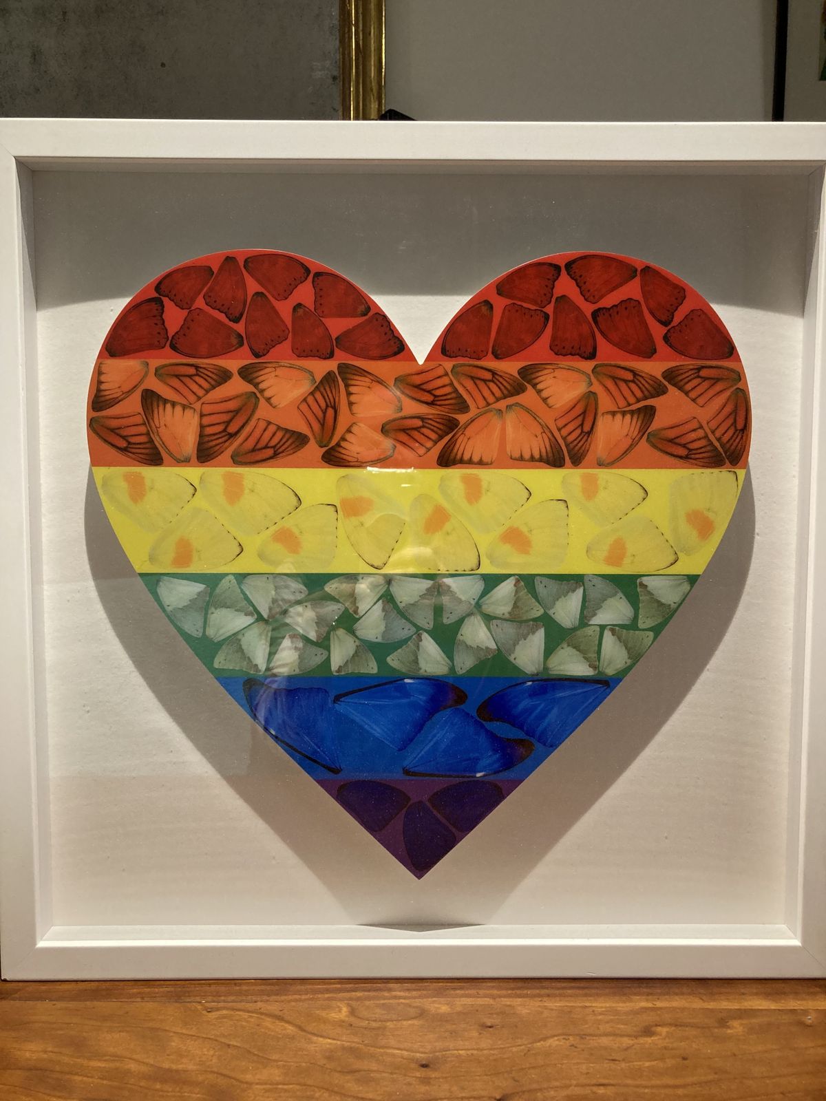 Framed Damien Hirst Butterfly Heart Signed Limited Edition Print 2020 photo Art