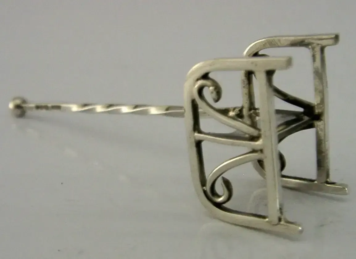Sterling Silver Miniature Dolls House Gardening Boot Foot Scraper London 1995 photo for sale