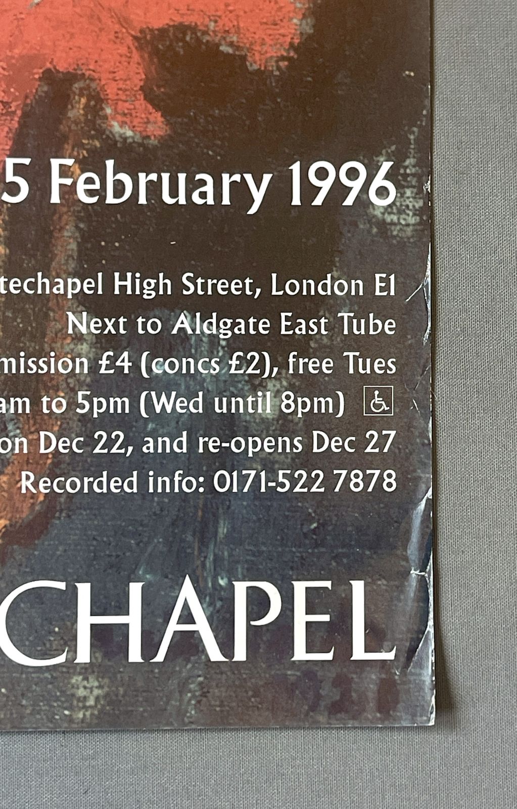 Rare Original Emil Nolde, Whitechapel Gallery, 1995 Exhibition Poster photo furniture
