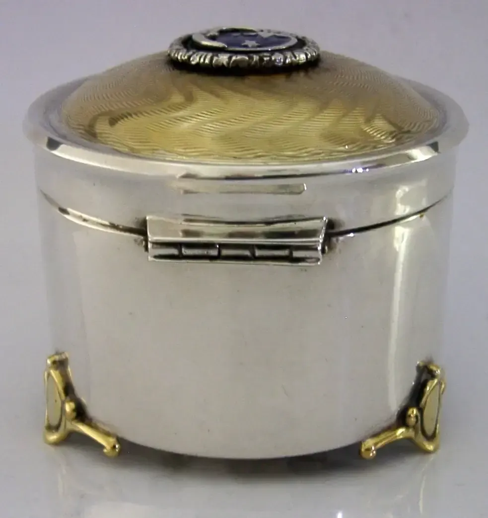 Silent Night Sterling Silver Gilt Enamel Musical Box 1981 Cased 76 Of Only 500 photo vintage