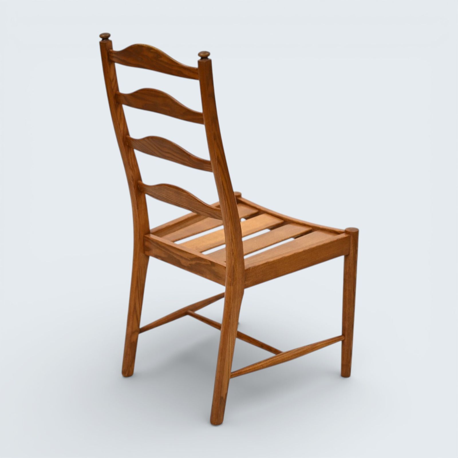 photo for sale Ercol Set Of 4 Dining Chairs Light Finish Ladderback 1970s Free Uk Delivery*
