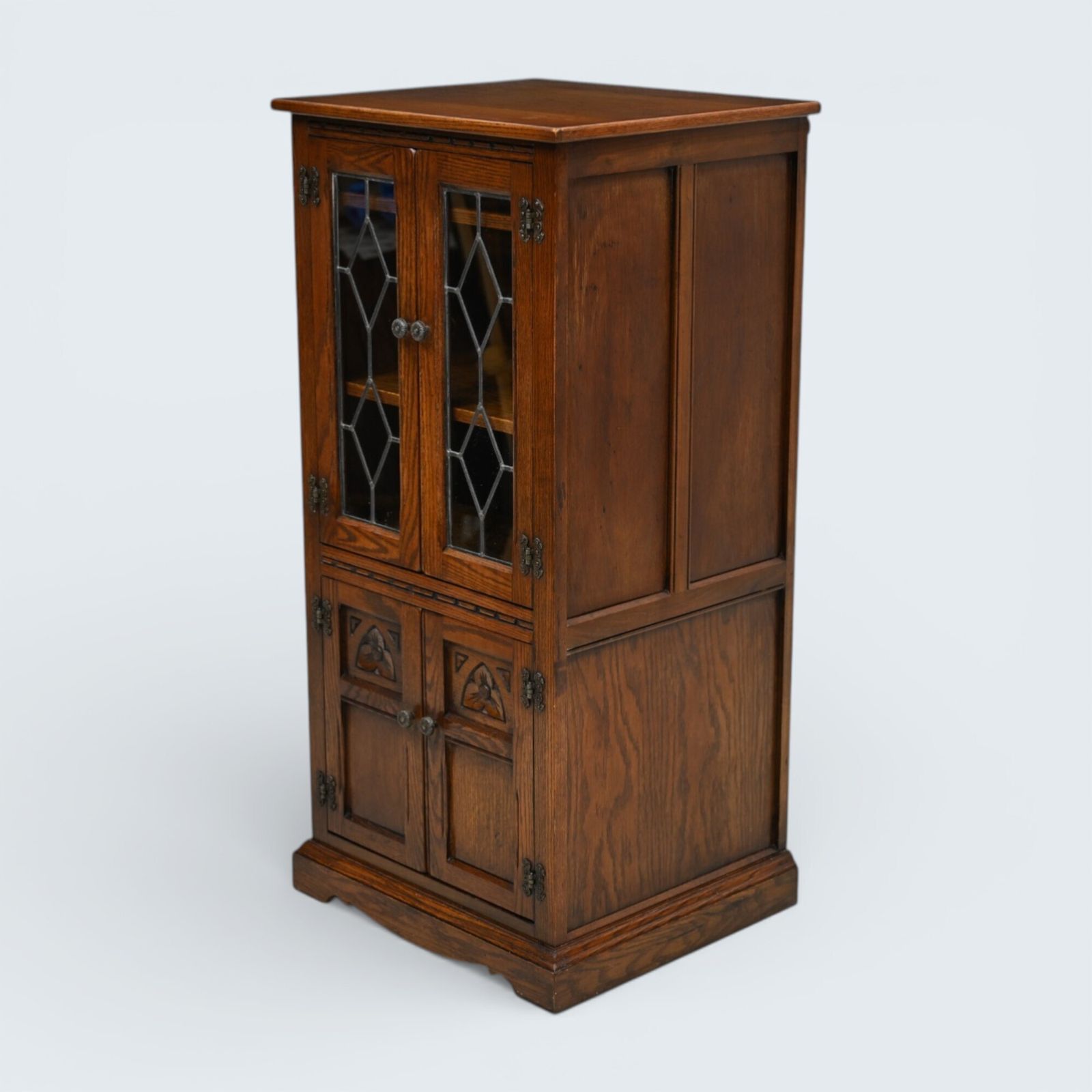 Old Charm Hi Fi/Record Cabinet 2 Adjustable Shelves Light Oak Free Uk Delivery* photo furniture