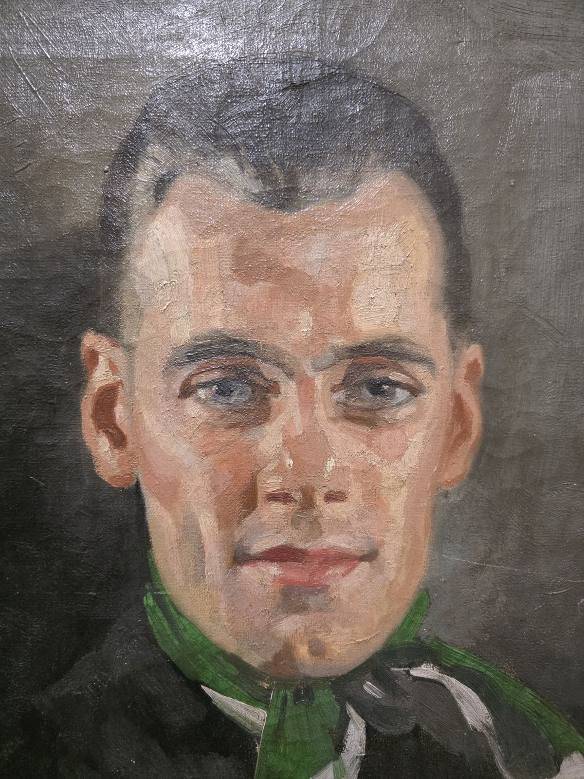 Elizabeth Mary Watt Oil Portrait Of A Young Man, Scottish Female Artist, Glasgow School / Glasgow Girls Circle photo for sale