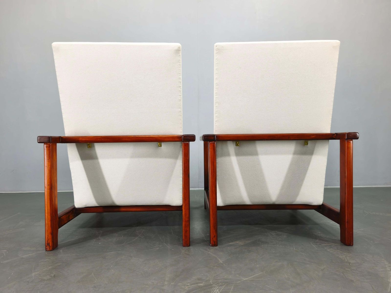 Pair Of Mid Century Pine Lounge Chairs, Czechoslovakia 1970s photo vinterior